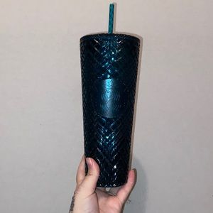 Starbucks Green Blue Jeweled Tumbler - Holiday 2021